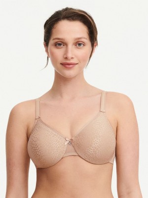 Beige Brown Chantelle C Magnifique Seamless Minimizer Women Unlined Bra | RUO729TJ