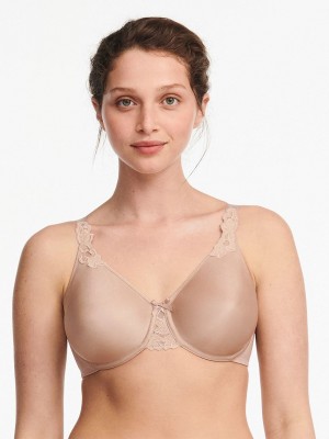 Beige Brown Chantelle Hedona Seamless Minimizer Women Unlined Bra | ZKC6820KH