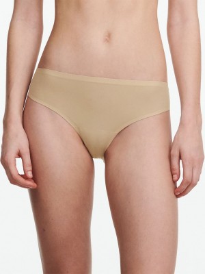 Beige Brown Chantelle SoftStretch Women Bikini Panty | IET9041YW