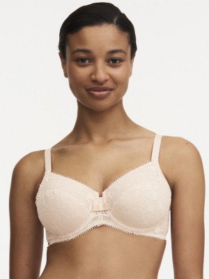 Beige Pink Chantelle Day to Night Full Coverage Women Unlined Bra | BQN7851EU