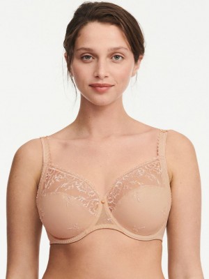 Beige Pink Chantelle Every Curve Full Coverage Women Unlined Bra | FRM2134IE