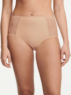 Beige Pink Chantelle Every Curve High Waist Women Briefs | IZL7946YY