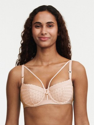 Beige Pink Chantelle Monogram Demi Women Unlined Bra | GOQ8131II