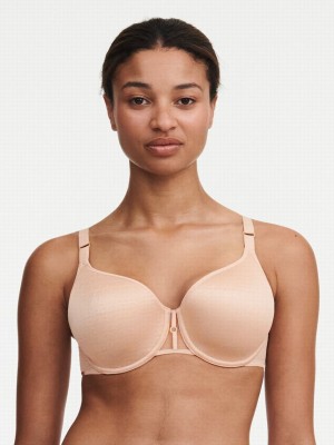 Beige Pink Chantelle Monogram Smooth Lightweight Women T-Shirt Bra | MPZ8677HC