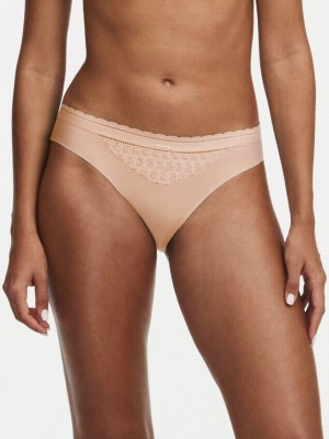 Beige Pink Chantelle Monogram Women Bikini Bottoms | XUE5418KD