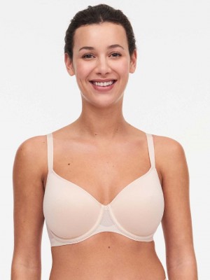 Beige Pink Chantelle Pure Light Spacer Women Bras | KNR9732MY