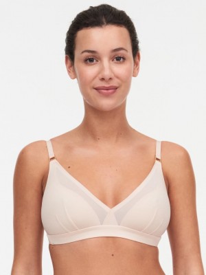 Beige Pink Chantelle Pure Light Wireless Women Bras | ULV4846RD