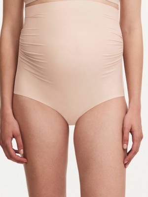 Beige Pink Chantelle Pure Maternity Full Women Briefs | PEL6165AC