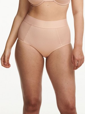 Beige Pink Chantelle Smooth Lines Light Control Women Briefs | CHB9419CU