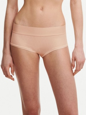 Beige Pink Chantelle Smooth Lines Women Hipster Panty | TTJ5462XW