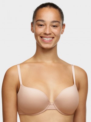 Beige Rose Chantelle Dream Today Push Up Women Bra | QJB8665VU