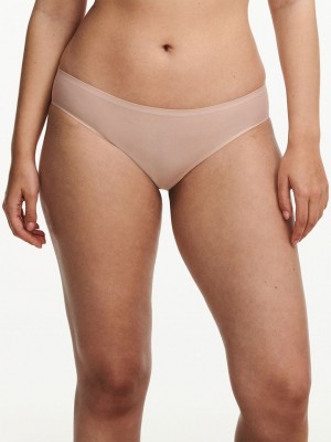 Beige Rose Chantelle SoftStretch Women Bikini Panty | UNV746XS