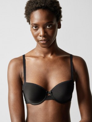 Black Chantelle Alto Memory Foam Women Bras | UWU846PO