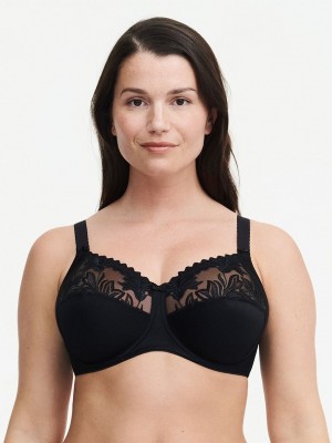 Black Chantelle Amazone Full Coverage Women Unlined Bra | RWE2888OV