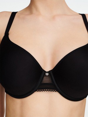 Black Chantelle C Jolie Comfort Convertible Women T-Shirt Bra | RPC1619SX