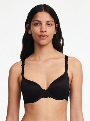 Black Chantelle Champs Elysees Smooth Custom Fit Women Bras | GGB1443MK