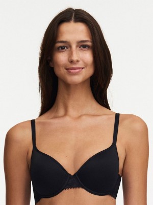 Black Chantelle Day to Night Smooth Custom Fit Women Bras | IGQ4765OD