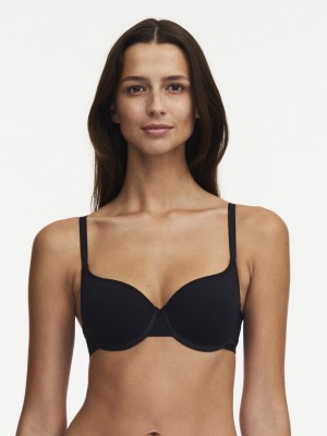 Black Chantelle Dream Today Women T-Shirt Bra | OUJ2922GA