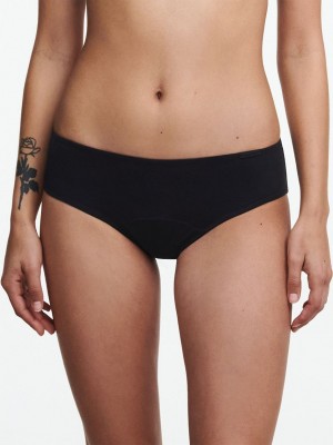 Black Chantelle Essential Leakproof Women Bikini Bottoms | JKA5871KH