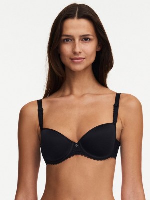 Black Chantelle Every Curve Demi Memory Foam Women Bras | PWX412CP