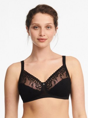 Black Chantelle Every Curve Full Coverage Wireless Women Bras | GJU3653RX