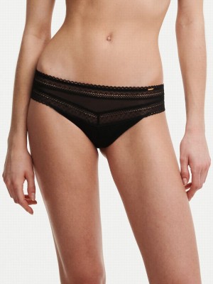 Black Chantelle Festivite Lace Cheeky Women Bikini Panty | IBG5013UJ