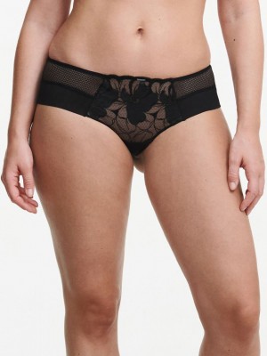 Black Chantelle Fleurs Signature Women Hipster Panty | ADM8199BF