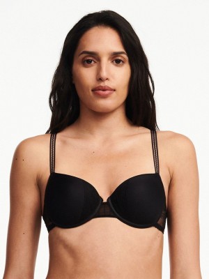 Black Chantelle Maddie Memory Foam Women Bras | QPJ1547JT