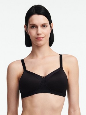 Black Chantelle Merci Custom Fit Wireless with Pocket Women Bras | MOG8872VE