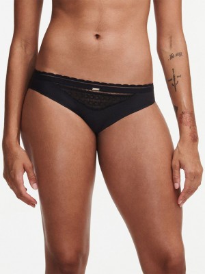 Black Chantelle Monogram Women Bikini Bottoms | ZVG7869VR