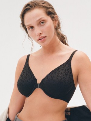 Black Chantelle Norah Comfort Front Closure Women Bras | MJS4484CF