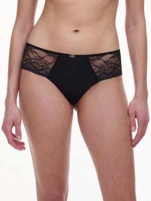 Black Chantelle Origins Lace Women Hipster Panty | DZT10029EF