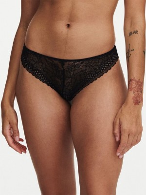 Black Chantelle Pila Women Thong Panty | PBA2813QU