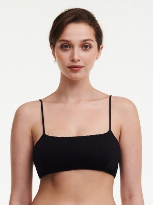 Black Chantelle Pulp Flex Size Swim Women Bikini Tops | SJY296OP