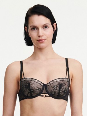 Black Chantelle Rebecca Demi Women Bras | GGJ4344ID