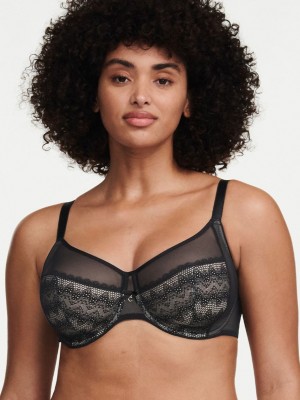 Black Chantelle Revele Moi Perfect Fit Underwire Women Bras | SLC509MY