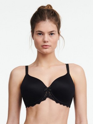 Black Chantelle Rive Gauche Full Coverage Smooth Women Bras | QYS7261SM