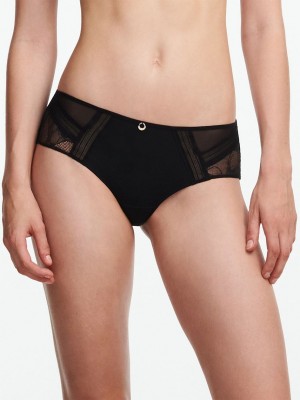 Black Chantelle True Lace Women Hipster Panty | TGN7662QX