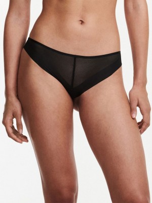 Black Chantelle Xpose Women Thong Panty | OVT3976LZ