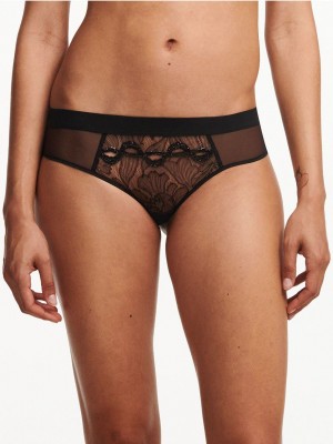 Black Chantelle Xtravagant Lace Women Hipster Panty | IPE9551SD