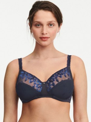 Blue Chantelle Bold Curve Full Coverage Wireless Women Bras | FXW5969PB