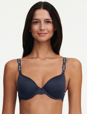 Blue Multicolor Chantelle Champs Elysees Smooth Custom Fit Women Bras | UXE4024EI