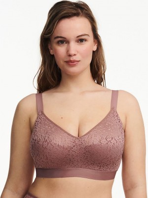 Brown Chantelle Norah Comfort Supportive Wirefree Women Bras | VKJ5059BR