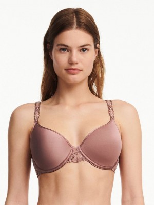 Brown Multicolor Chantelle Champs Elysees Smooth Custom Fit Women Bras | CUQ1498IF