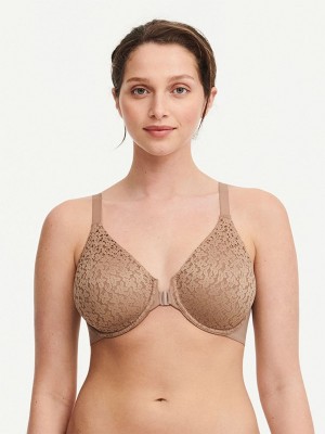 Coffee Chantelle Norah Comfort Front Closure Women Bras | ZIJ69100NY