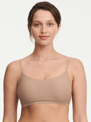 Coffee Chantelle SoftStretch Scoop Padded Women Bralettes | YWB346JL