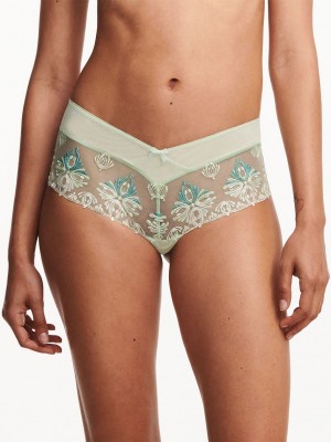 Green Chantelle Champs Elysees Lace Women Hipster Panty | VAP3132ID