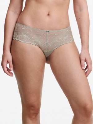 Green Chantelle Fleurs Women Hipster Panty | KHU4840EI