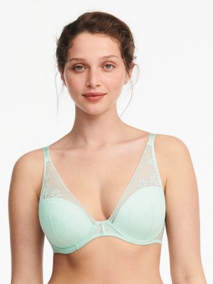 Green Chantelle Maddie Plunge Women T-Shirt Bra | SGI4177ZL