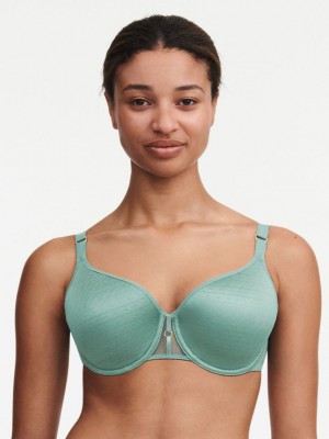 Green Chantelle Monogram Smooth Lightweight Women T-Shirt Bra | RTD4726IP